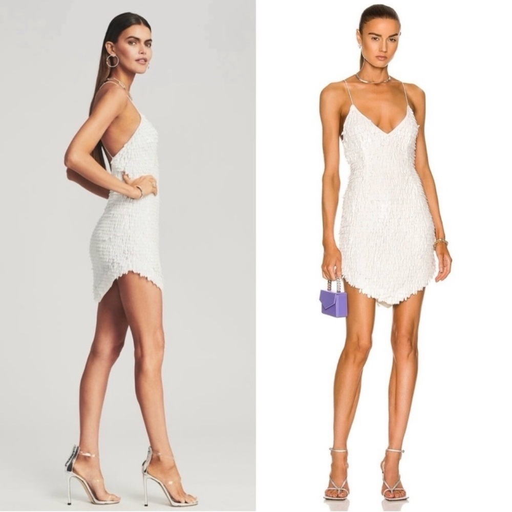 Retrofete White Sequin Dress - Picture 8 of 9